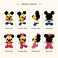 Crochet Mouse Plush Toy Set, Handmade Amigurumi Animal Dolls Gift