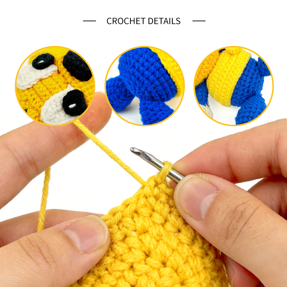 Crochet Mouse Plush Toy Set, Handmade Amigurumi Animal Dolls Gift