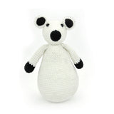 Handmade Crochet Polar Bear Plush - Black and White Sensory Baby Toy