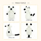 Handmade Crochet Polar Bear Plush - Black and White Sensory Baby Toy