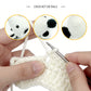 Handmade Crochet Polar Bear Plush - Black and White Sensory Baby Toy