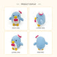 Blue Crochet Penguin Plush Toy