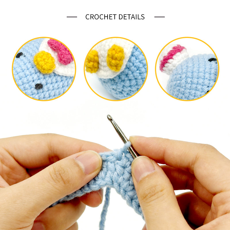 Blue Crochet Penguin Plush Toy