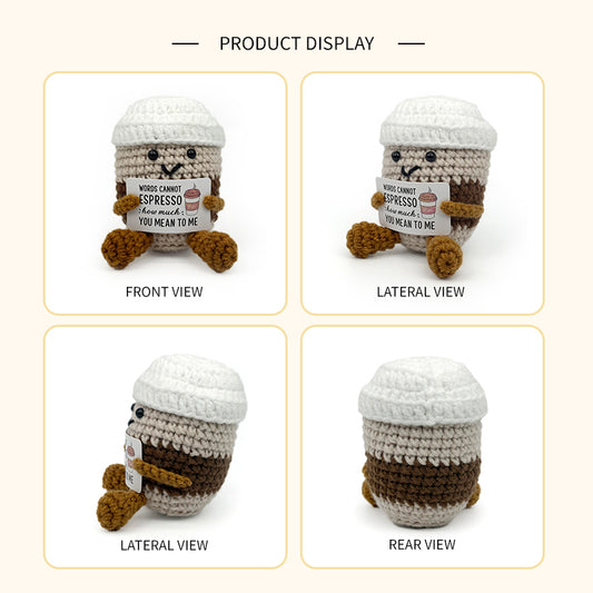Crochet Coffee Cup Plush Toy