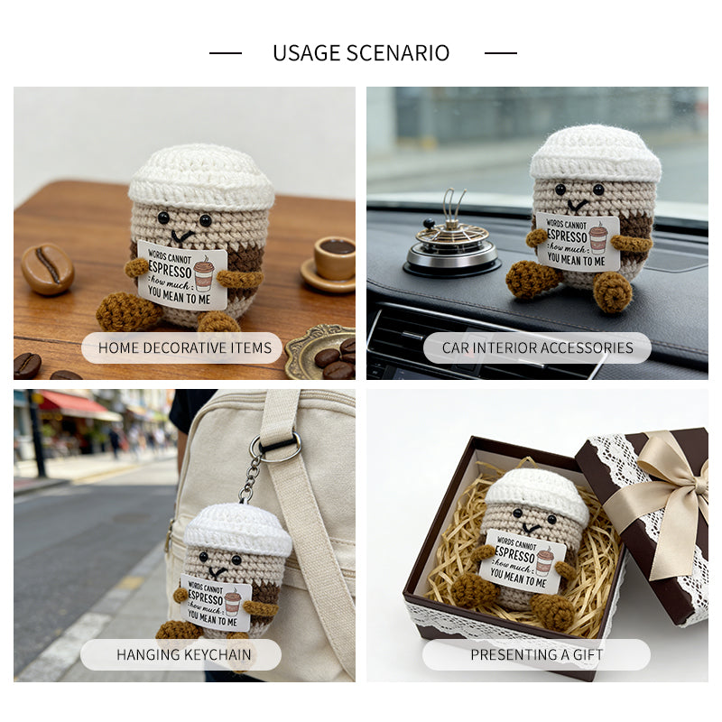 Crochet Coffee Cup Plush Toy