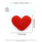 Red Crochet Heart Plush Toy
