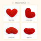 Red Crochet Heart Plush Toy
