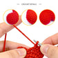 Red Crochet Heart Plush Toy