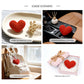 Red Crochet Heart Plush Toy