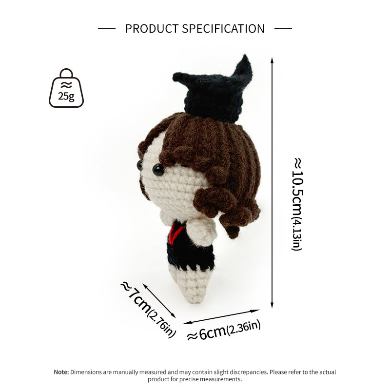 Crochet Witch Plush Doll, Handmade Amigurumi Halloween Toy Gift