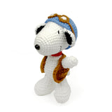 Crochet Aviator Dog Plush Toy, Handmade Amigurumi Pilot Puppy Gift