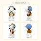 Crochet Aviator Dog Plush Toy, Handmade Amigurumi Pilot Puppy Gift
