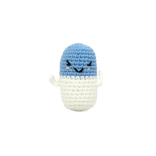 Crochet Pill Plush Toy, Handmade Amigurumi Capsule Doll Gift