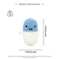 Crochet Pill Plush Toy, Handmade Amigurumi Capsule Doll Gift