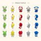 Crochet Pig Plush Doll Set, Handmade Amigurumi Animal Toys for Kids Gift