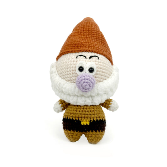 Crochet Gnome Plush Toy, Handmade Amigurumi Dwarf Doll Gift