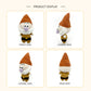 Crochet Gnome Plush Toy, Handmade Amigurumi Dwarf Doll Gift
