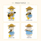 Crochet Music Bird Plush Toy Set, Handmade Amigurumi Duck Dolls Gift