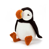 Crochet Puffin Plush Toy, Handmade Amigurumi Bird Doll Gift