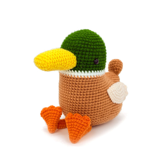 Crochet Mallard Duck Plush Toy, Handmade Amigurumi Animal Doll Gift