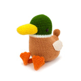 Crochet Mallard Duck Plush Toy, Handmade Amigurumi Animal Doll Gift
