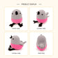 Crochet Bird Plush Toy, Handmade Gray Pink Amigurumi Animal Doll Gift