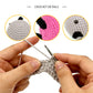 Crochet Bird Plush Toy, Handmade Gray Pink Amigurumi Animal Doll Gift