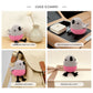Crochet Bird Plush Toy, Handmade Gray Pink Amigurumi Animal Doll Gift