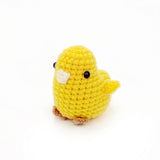 Crochet Chick Plush Toy, Handmade Yellow Amigurumi Bird Doll Gift
