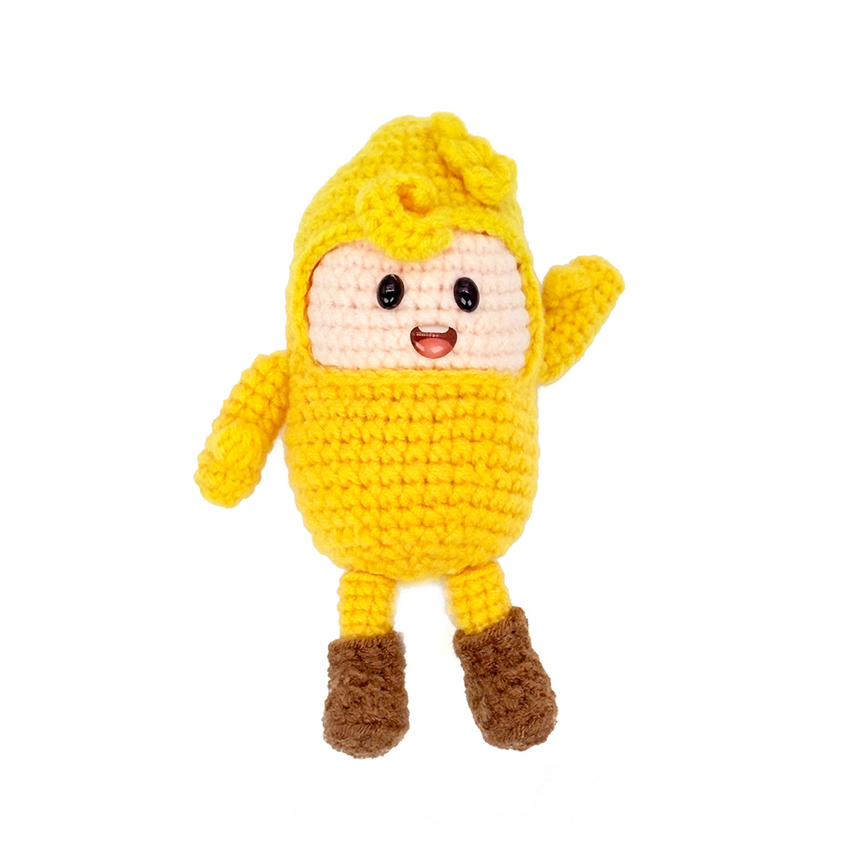 Crochet Chick Doll, Handmade Yellow Amigurumi Plush Toy for Kids Gift