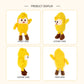 Crochet Chick Doll, Handmade Yellow Amigurumi Plush Toy for Kids Gift