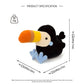 Crochet Toucan Plush Toy, Handmade Amigurumi Bird Doll Gift