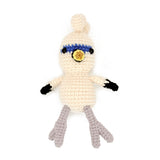 Crochet White Bird Plush Toy, Handmade Amigurumi Parrot Doll Gift