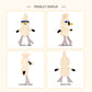 Crochet White Bird Plush Toy, Handmade Amigurumi Parrot Doll Gift
