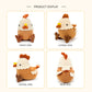 Crochet Chicken Plush Toy, Handmade Amigurumi Farm Animal Doll Gift