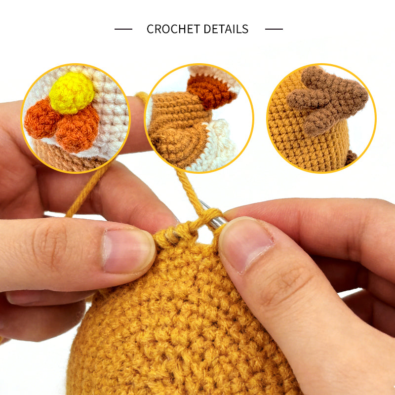 Crochet Chicken Plush Toy, Handmade Amigurumi Farm Animal Doll Gift