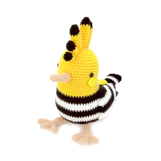 Crochet Hoopoe Bird Plush Toy, Handmade Amigurumi Animal Doll Gift