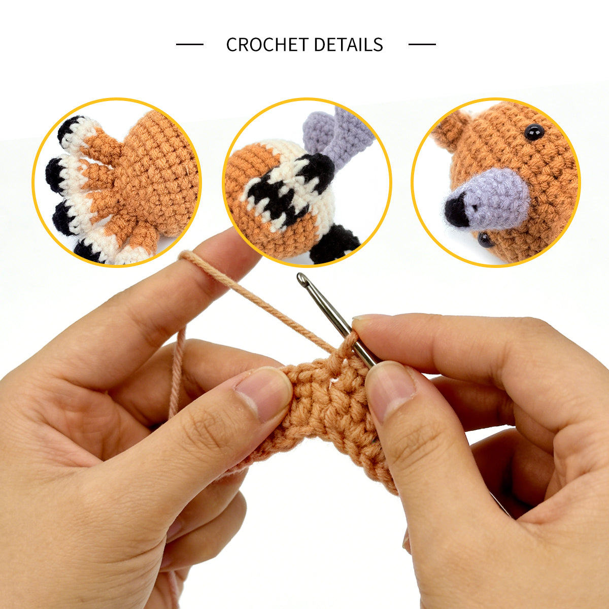 Crochet Hoopoe Bird Plush Toy, Handmade Amigurumi Animal Doll Gift
