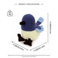 Crochet Blue Bird Plush Toy, Handmade Amigurumi Animal Doll Gift