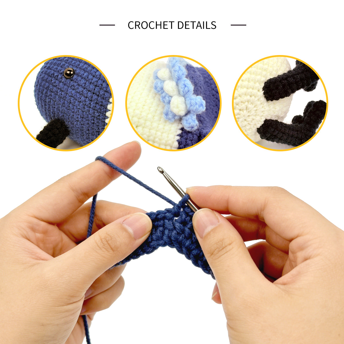 Crochet Blue Bird Plush Toy, Handmade Amigurumi Animal Doll Gift