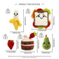 Handmade Crochet Play Food Set - Amigurumi Fruit and Sandwich Kitchen Toys