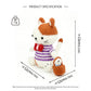 Handmade Crochet Cat Plush Toy with Basket - Amigurumi Kitty Baby Gift