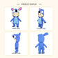 Handmade Amigurumi Doll in Blue Alien Costume - Cute Crochet Plush Toy