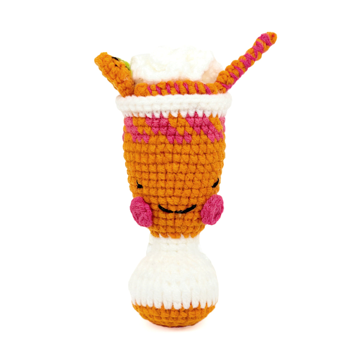 Kawaii Crochet Milkshake Plush - Amigurumi Ice Cream Sundae Decor
