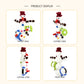 Handmade Crochet Stacked Snowmen - Amigurumi Christmas Holiday Decor