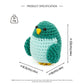 Green Crochet Bird Plush Toy, Handmade Amigurumi Animal Doll Gift