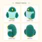 Green Crochet Bird Plush Toy, Handmade Amigurumi Animal Doll Gift