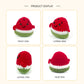 Crochet Watermelon Plush Toy, Handmade Amigurumi Fruit Doll Gift