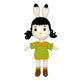 Crochet Bunny Girl Doll, Handmade Amigurumi Plush Toy for Kids Gift