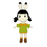 Crochet Bunny Girl Doll, Handmade Amigurumi Plush Toy for Kids Gift